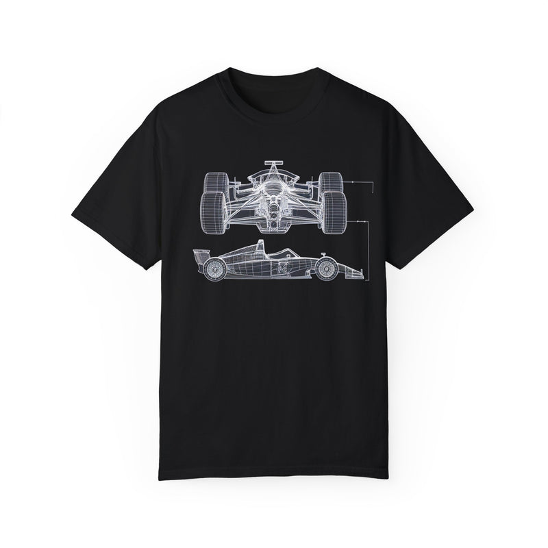 Race Car Blueprint T-shirt