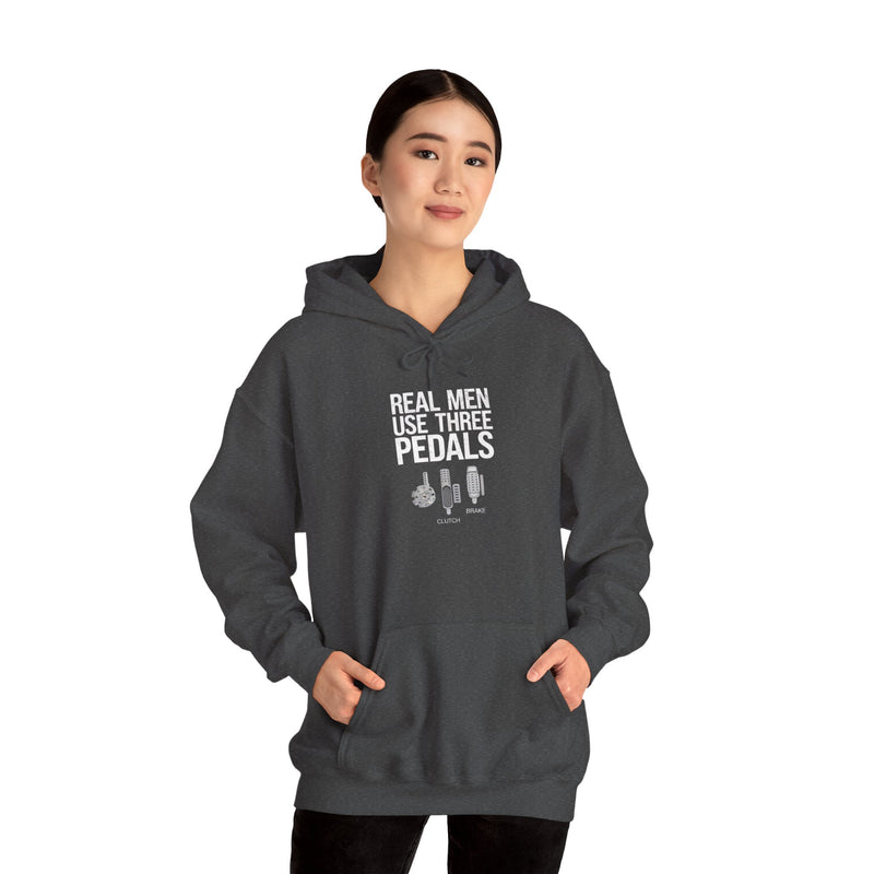 Real Men Use Three Pedals Racing Hoodie