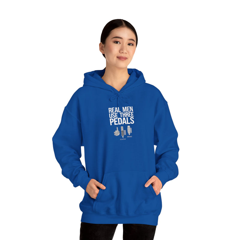 Real Men Use Three Pedals Racing Hoodie