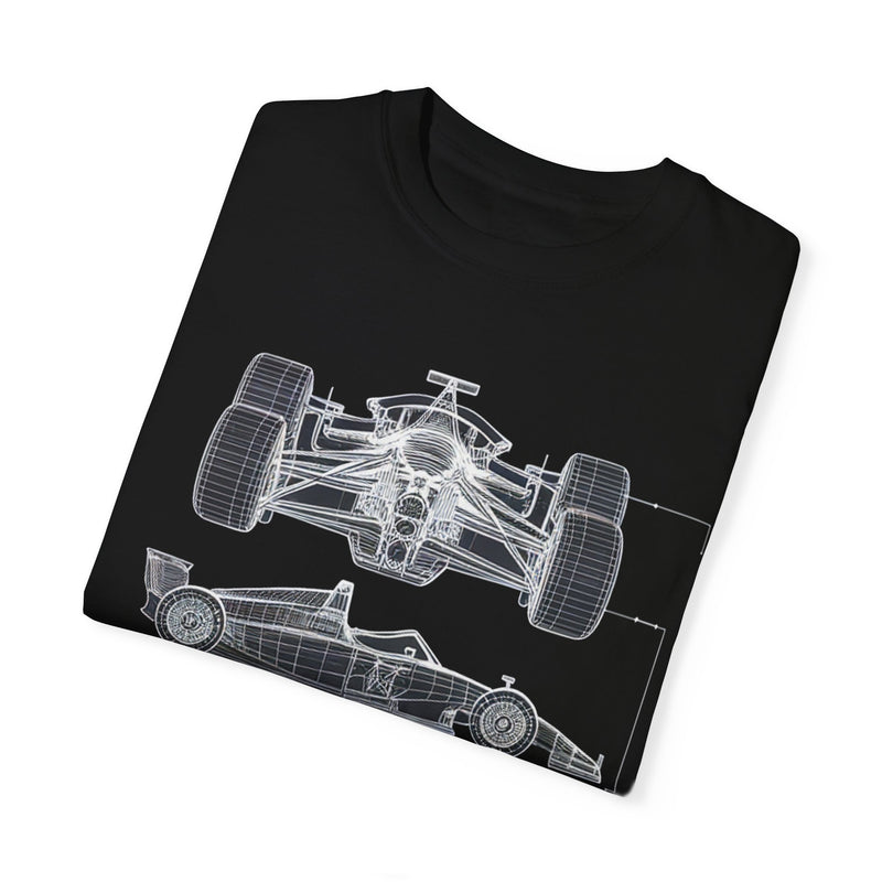 Race Car Blueprint T-shirt