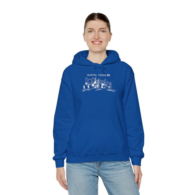 Austin, Texas Skyline Racing Hoodie