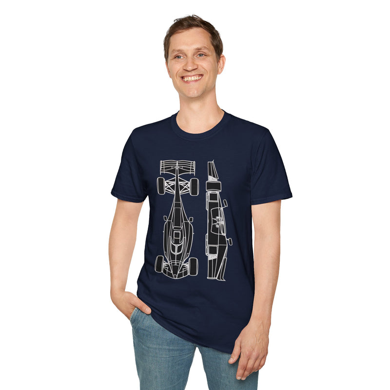 Minimalist Blueprint-Style T-Shirt