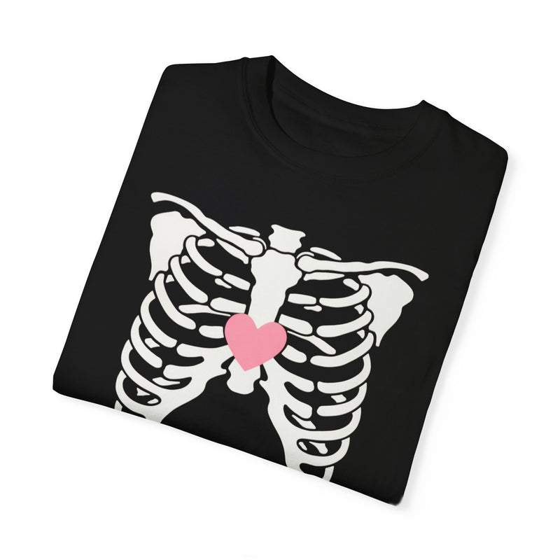 skeleton-themed Halloween T-shirt