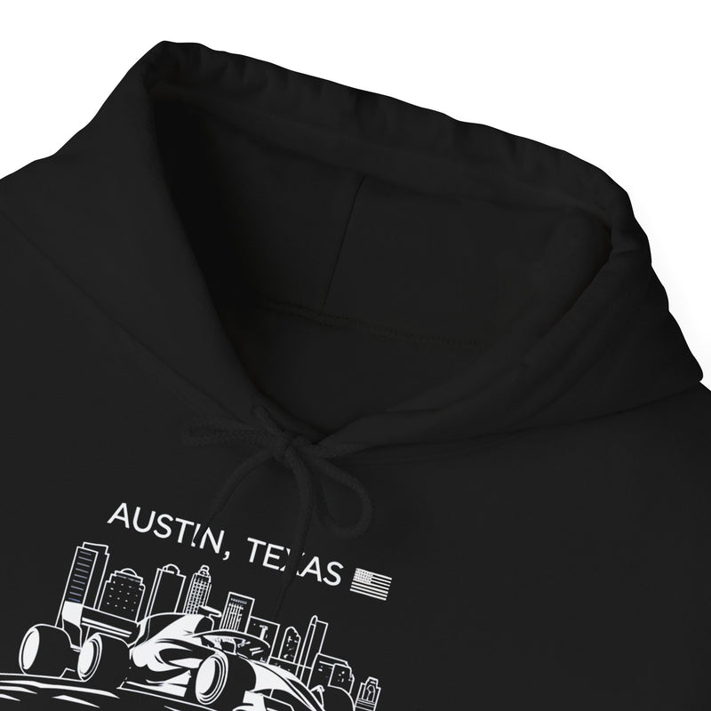 Austin, Texas Skyline Racing Hoodie