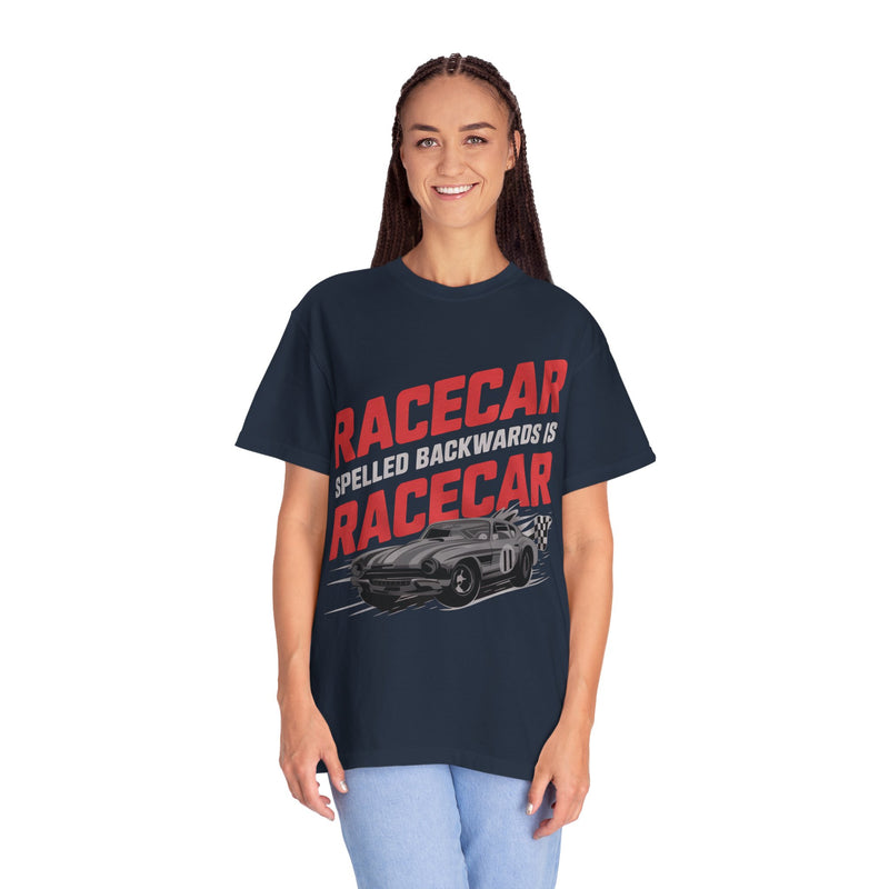 Racecar spelled backwards is Racecar, Racing Shirt