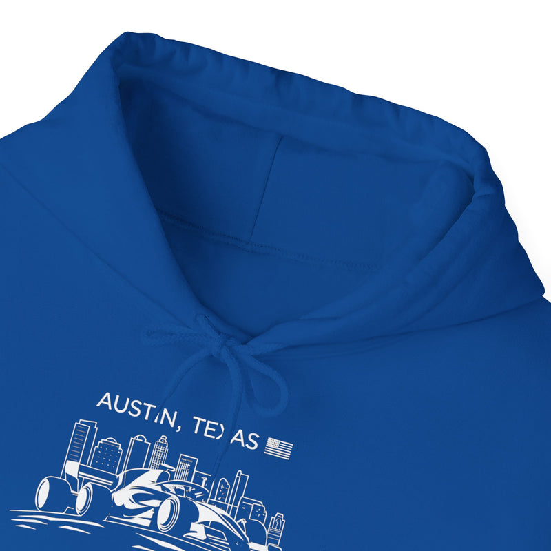 Austin, Texas Skyline Racing Hoodie