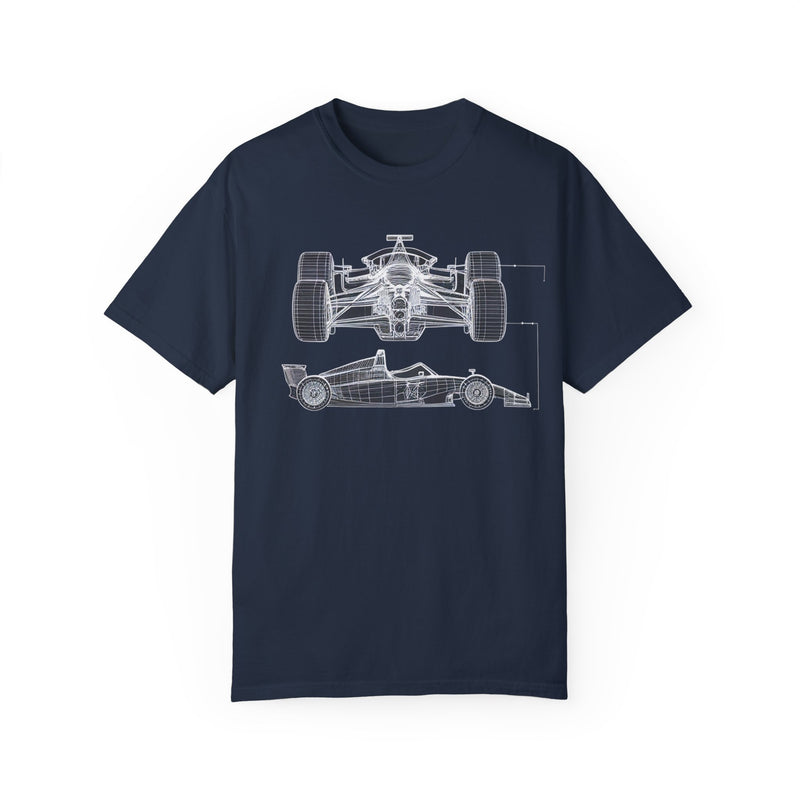 Race Car Blueprint T-shirt