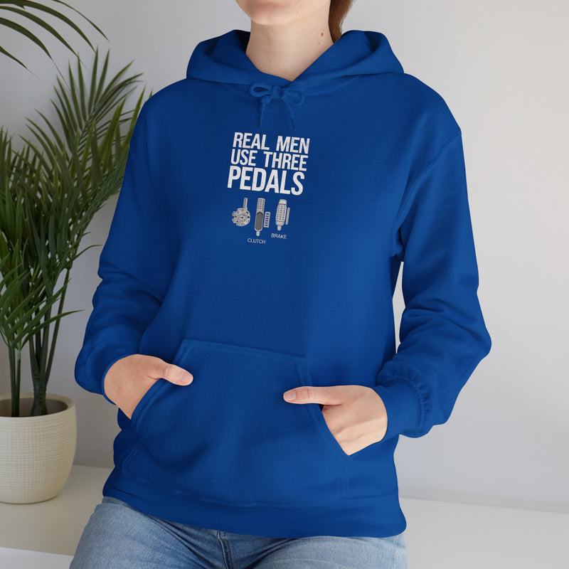 Real Men Use Three Pedals Racing Hoodie