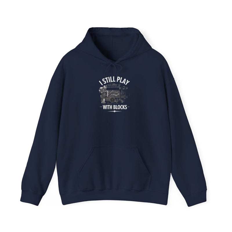 I Still Play with Blocks Racing Hoodie