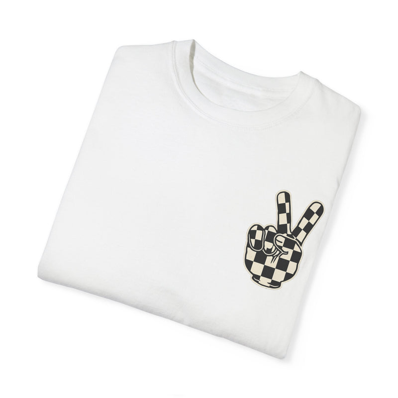 Peace Sign Checkered  T-shirt