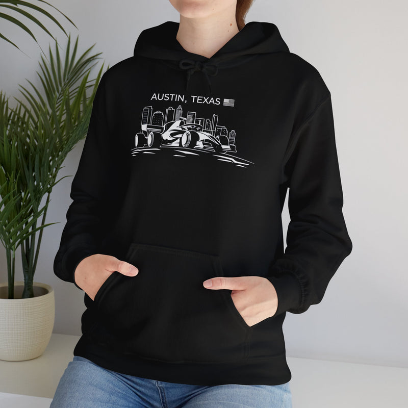 Austin, Texas Skyline Racing Hoodie