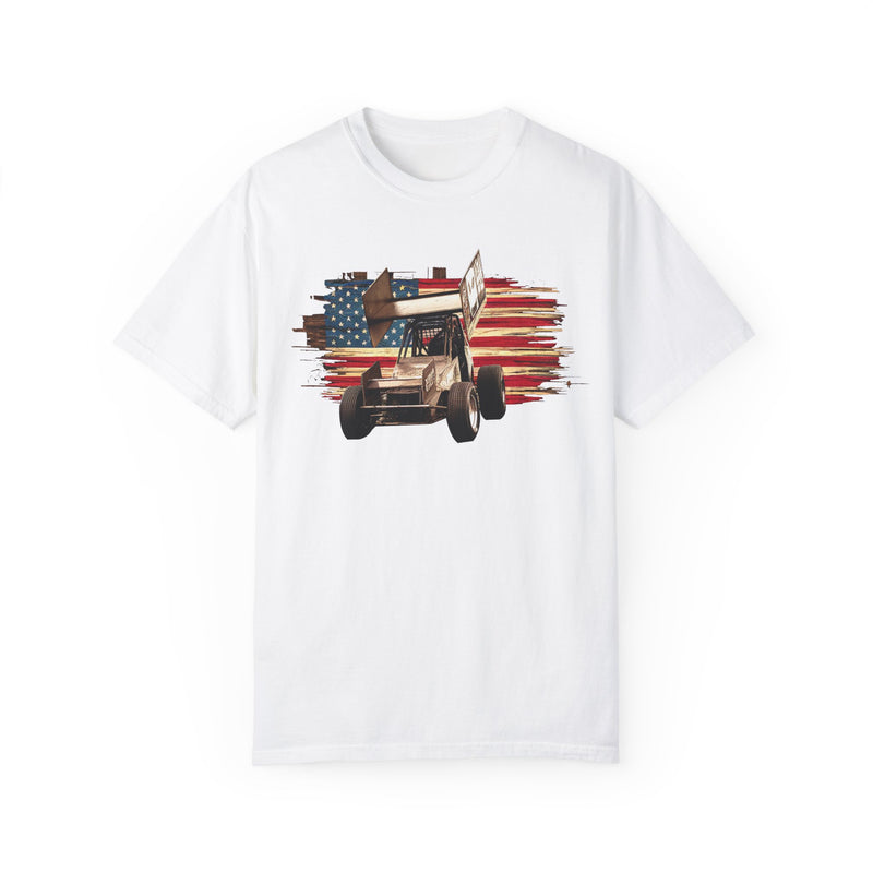 Sprint Car & American Flag T-shirt