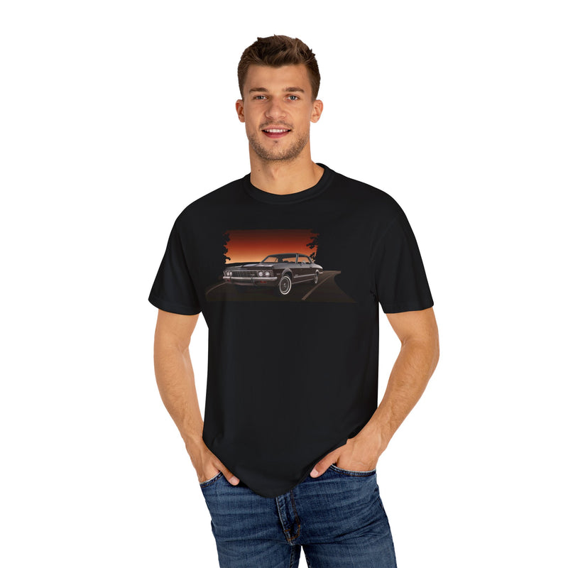 Vintage Car Against a Sunset Backdrop T-shirt