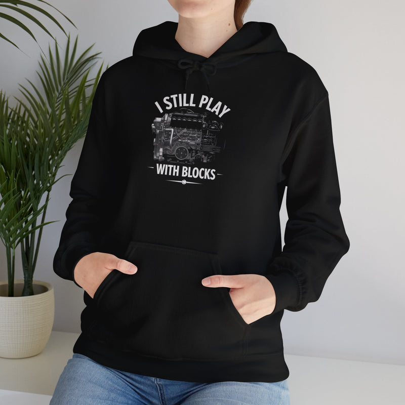 I Still Play with Blocks Racing Hoodie