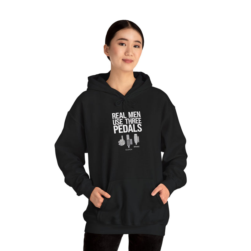 Real Men Use Three Pedals Racing Hoodie